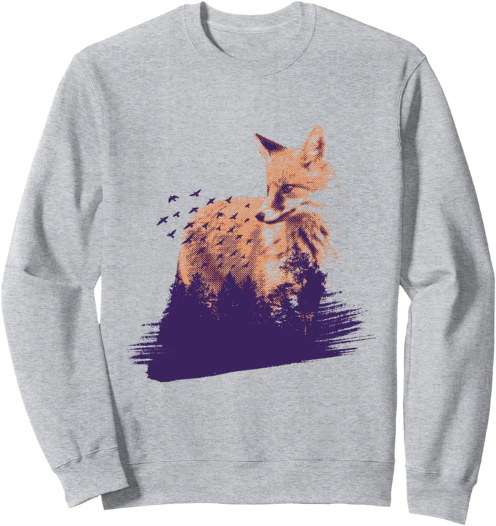 Schöner Fuchs in der Natur | Kunstvolles Wild Tier Motiv Sweatshirt