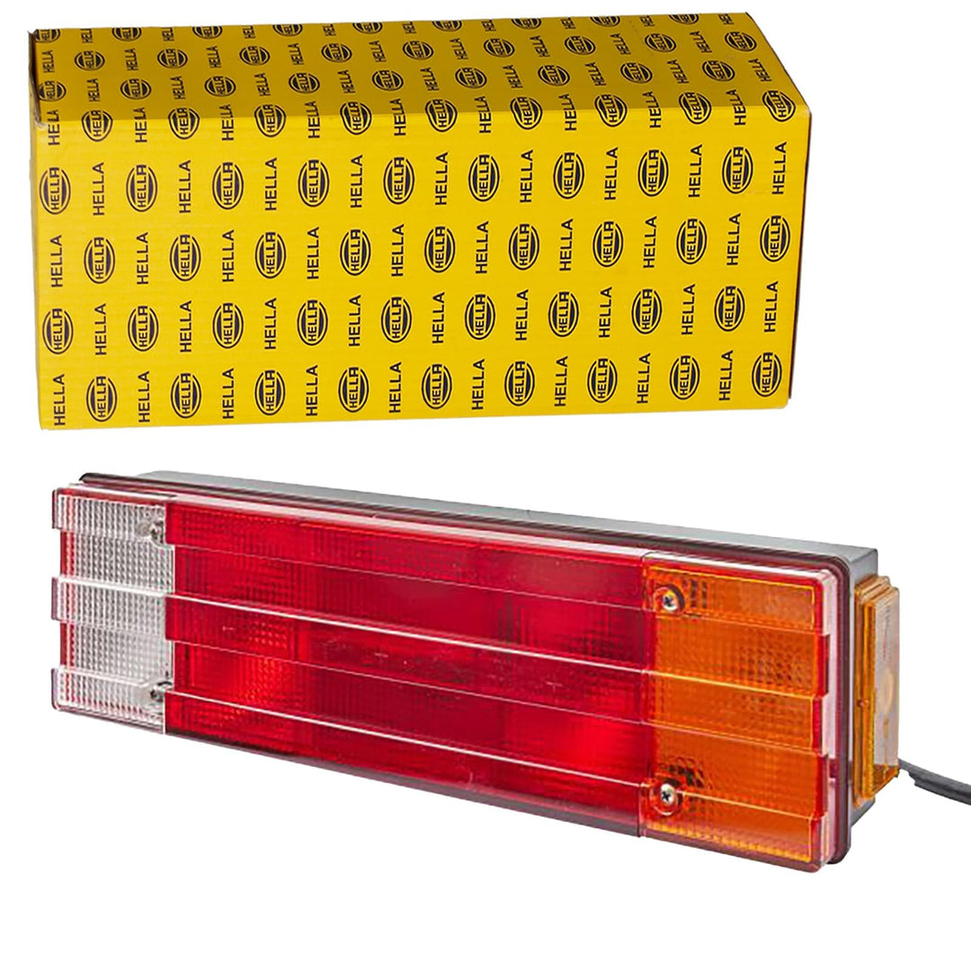 HELLA - Heckleuchte - Glühlampe - 24V - Anbau/geschraubt - Lichtscheibenfarbe: mehrfarbig - Kabel: 1