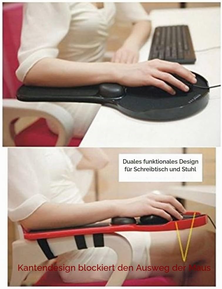 XICHEN Premium Computer-Handgelenkstütze/Armablage, verstellbar, zur Befestigung an Armlehne oder Sc