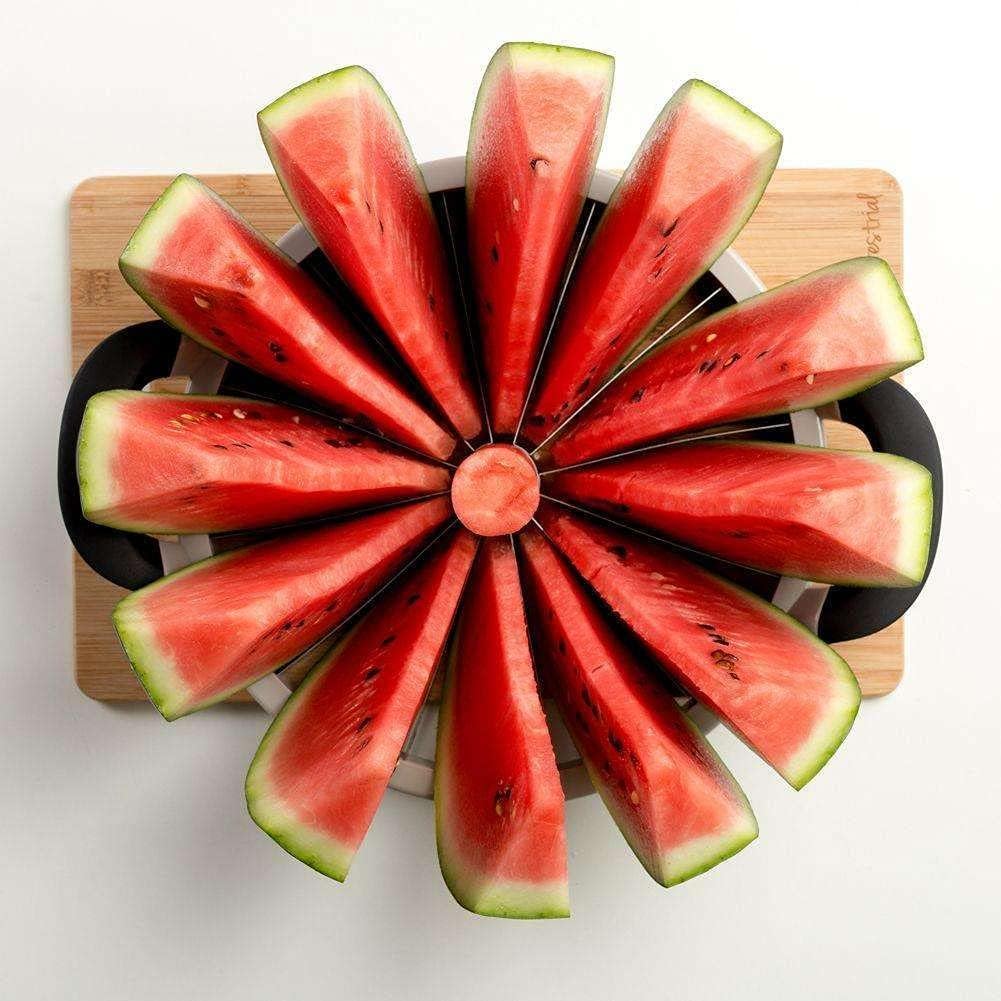 NAVA Melonenschneider Melonenteiler MISTY für Wassermelone Ananasfrüchte mit rutschfesten Griffen