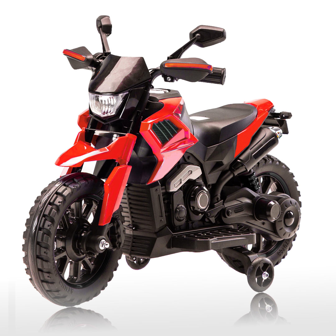 6V Elektro Motorrad Kinder, Kindermotorrad Mit 3 Geschwindigkeiten, Stützrädern, Max 6 Km/h, Bis Zu
