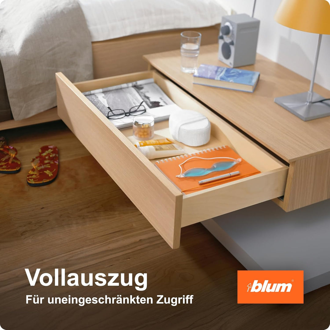 BLUM Tandem Schubladen-Auszug 450mm Vollauszug mit Blumtion (=Softclose); 1 Paar inkl. Kupplung 450