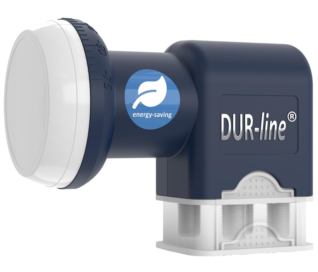 DUR-line Blue ECO Quad - Stromspar-LNB - 4 Teilnehmer - Premium-Qualität - [ Test SEHR GUT *] 4-Fach