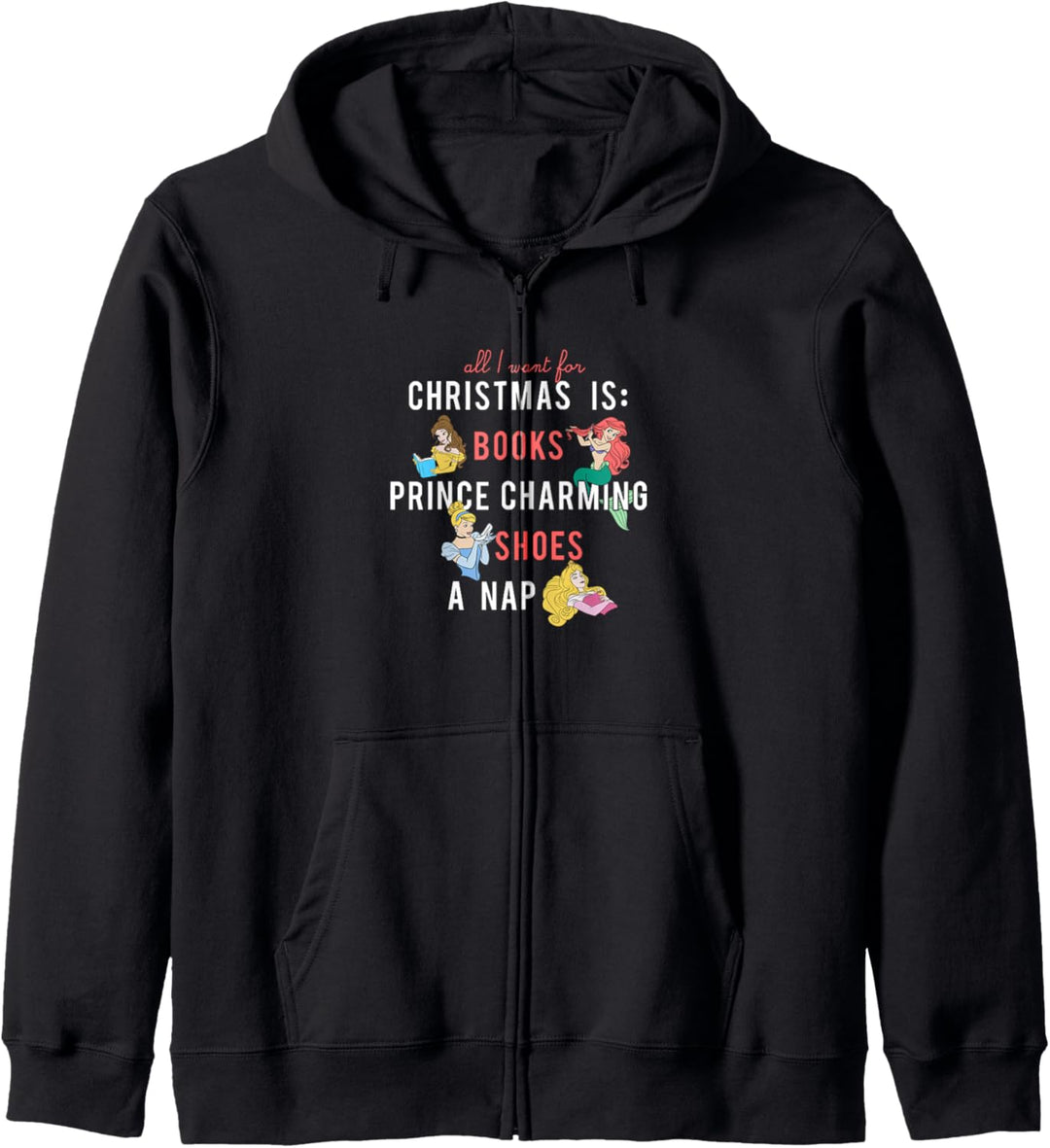 Disney Princess All I Want For Weihnachten Kapuzenjacke