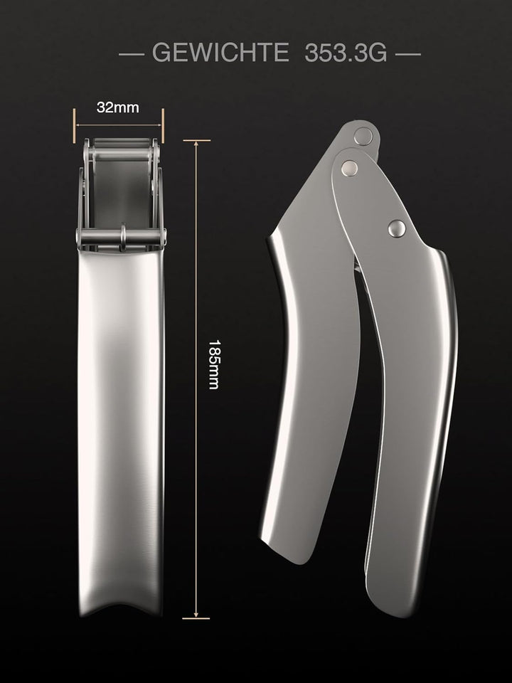 SimCoker Premium Knoblauchpresse, 304 Edelstahl, Kein Schälen Nötig, Spülmaschinenfest, Garlic Press