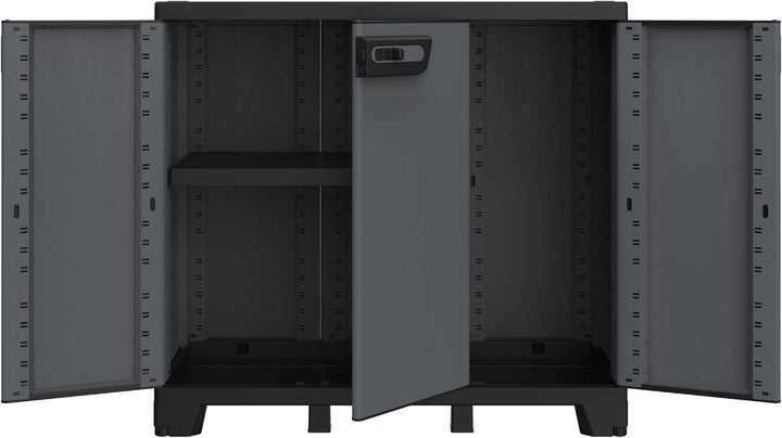 Terry - Ardesia 102B, Schrank mit 3 Türen, vertikaler Trennwand, 1 verstellbarem Regalboden, Steinop