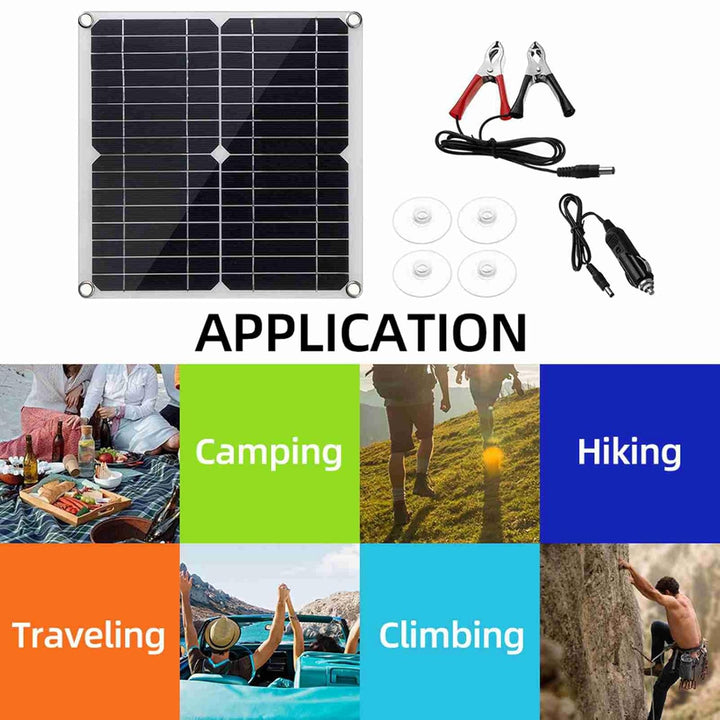 20 W 12 V Solarpanel-Set, Flexible Monokristalline Siliziumplatine, PV-Laderegler, Geeignet für Auto