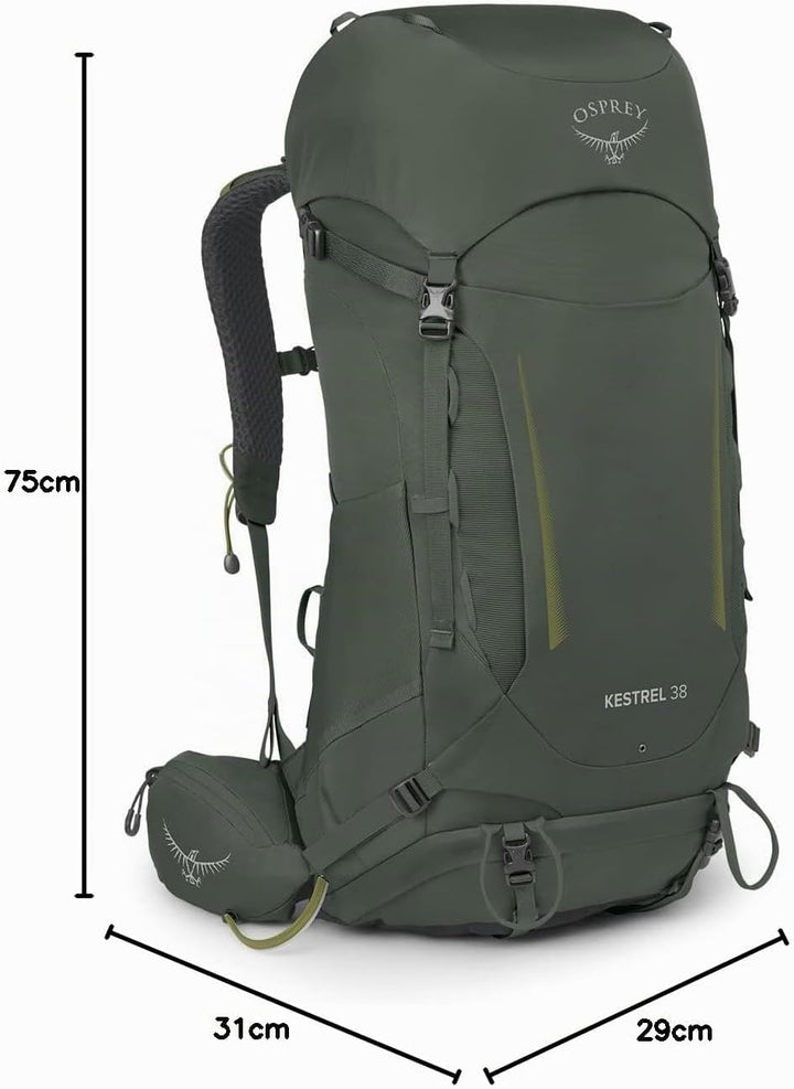 Osprey Europe Herren Kestrel 38 Backpack Bonsai Green L-XL, Bonsai Green L-XL