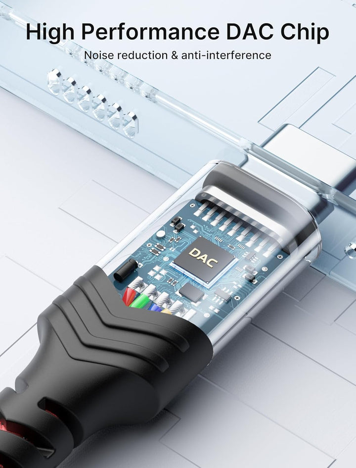 JSAUX USB C auf Klinke AUX Kabel, 2 m, 3,5 mm Klinke, Aux-Auto-Kopfhöreradapter aus geflochtenem Nyl