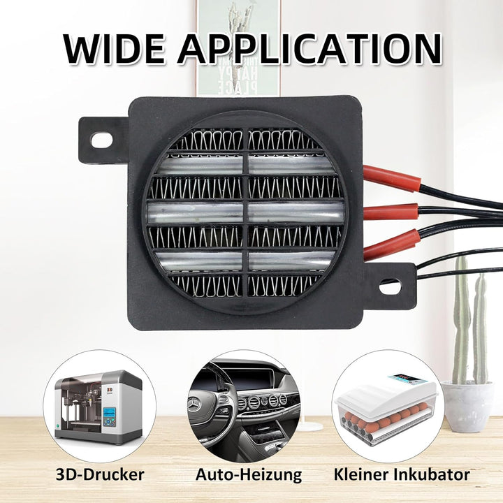 PTCYIDU Heizung Lüfter mit Netzkabel 220V 200W PTC-Luftheizung Konstante Temperatur Elektrische Kera
