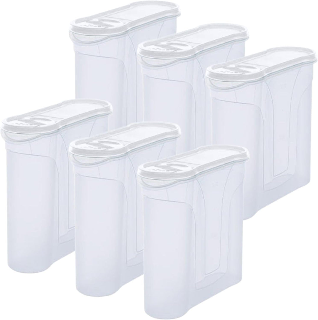 Novaliv Schüttdosen 6er Set Vorratsdose zum Streuen 2,4 Liter - Masse (LxBxH): 22 x 21 x 8,5 cm - Do