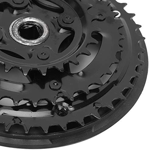 T best Fahrradkurbelgarnitur, Kurbelgarnitur aus Kohlenstoffstahl 24-34-42T mit Kettenabdeckung für