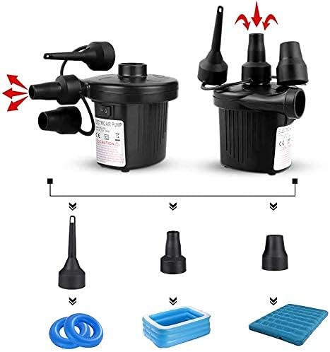Elektrische Luftpumpe - HOSPAOP Luftmatratze Pumpe 2 in 1 Inflate und Deflate Portable Elektropumpe