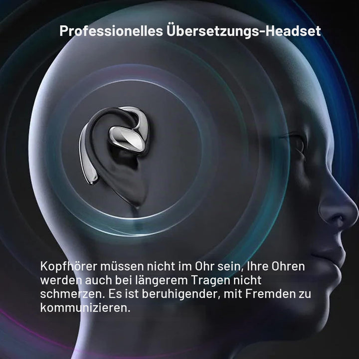Sprachübersetzer-Ohrhörer, M8 -Headset Unterstützt 144 Sprachen Zwei-Wege-Echtzeitübersetzungssprach