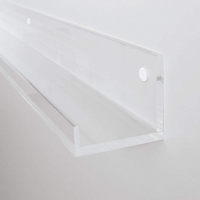 SIGEL GA110 Schmales Galerieboard / Regalboard / Ablageboard 100 cm, Acryl glasklar, 100 cm