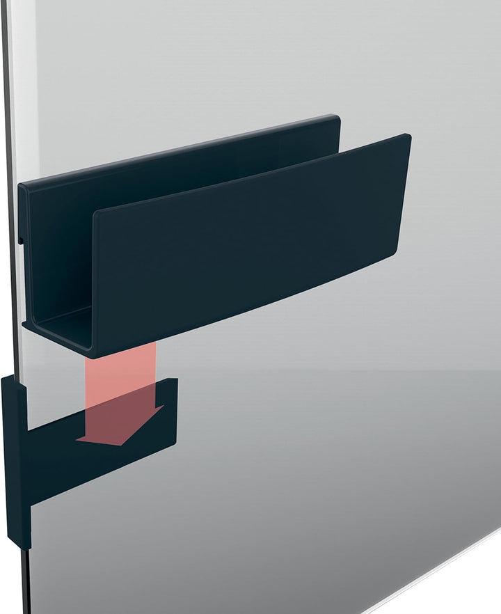 SIGEL GL803 Ablagefach anthrazit, für Glas-Magnetboards Grau, Grau