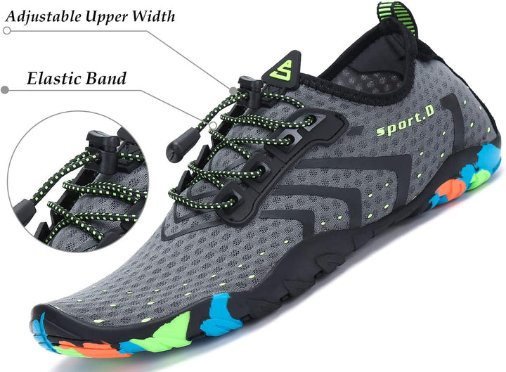 SAGUARO Badeschuhe für Herren Damen - 7/9 Drainagelöcher Schnelltrocknende rutschfest, Gr 35-48 36 E