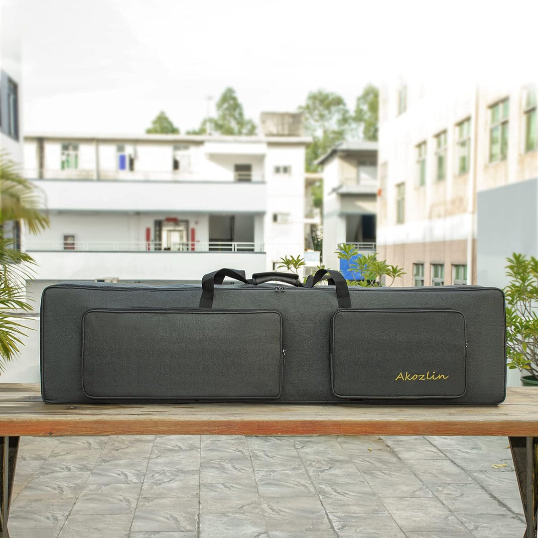 AKOZLIN Gigbag für 88 Tasten, tragbar, langlebig, für E-Piano, gepolstert, universal, wasserdicht, O