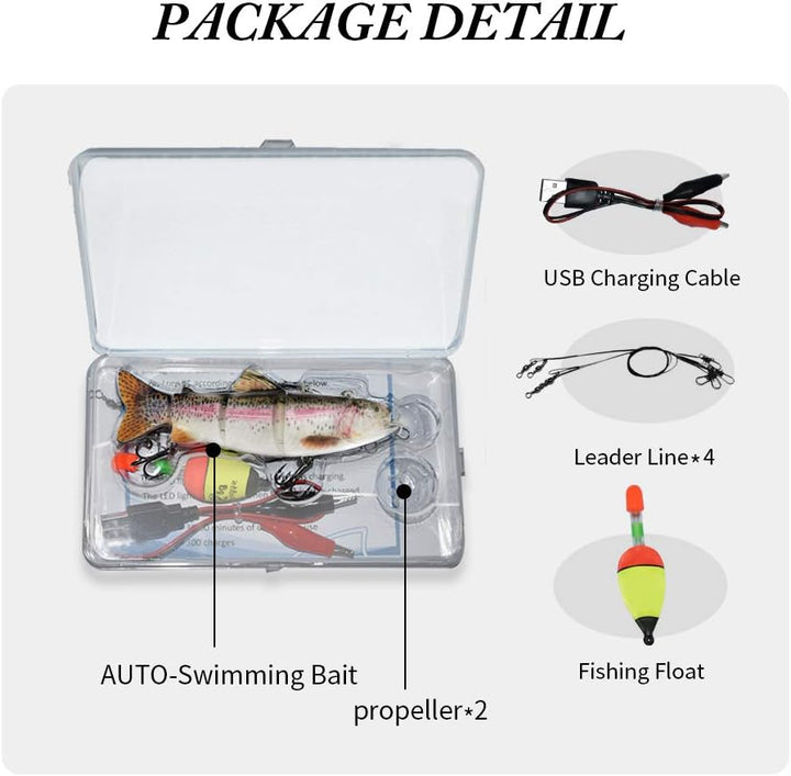 ods lure Robotic Schwimmköder USB wiederaufladbar Fischköder mit LED Licht Elektrischer Angelköder m