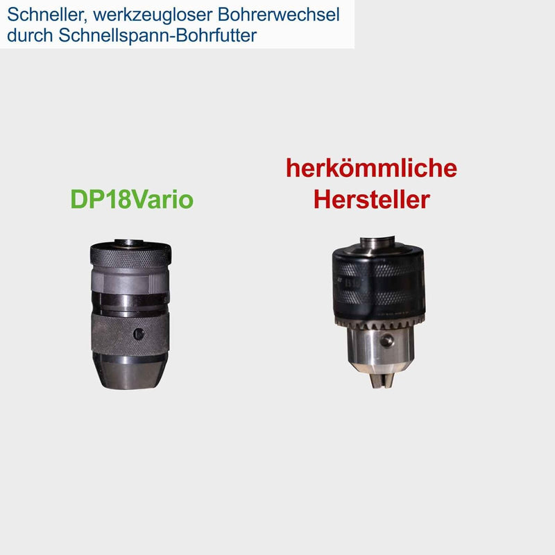 Scheppach Profi-Säulenbohrmaschine DP19Vario Tischbohrmaschine | Variable Drehzahl | Bohrfutterspann