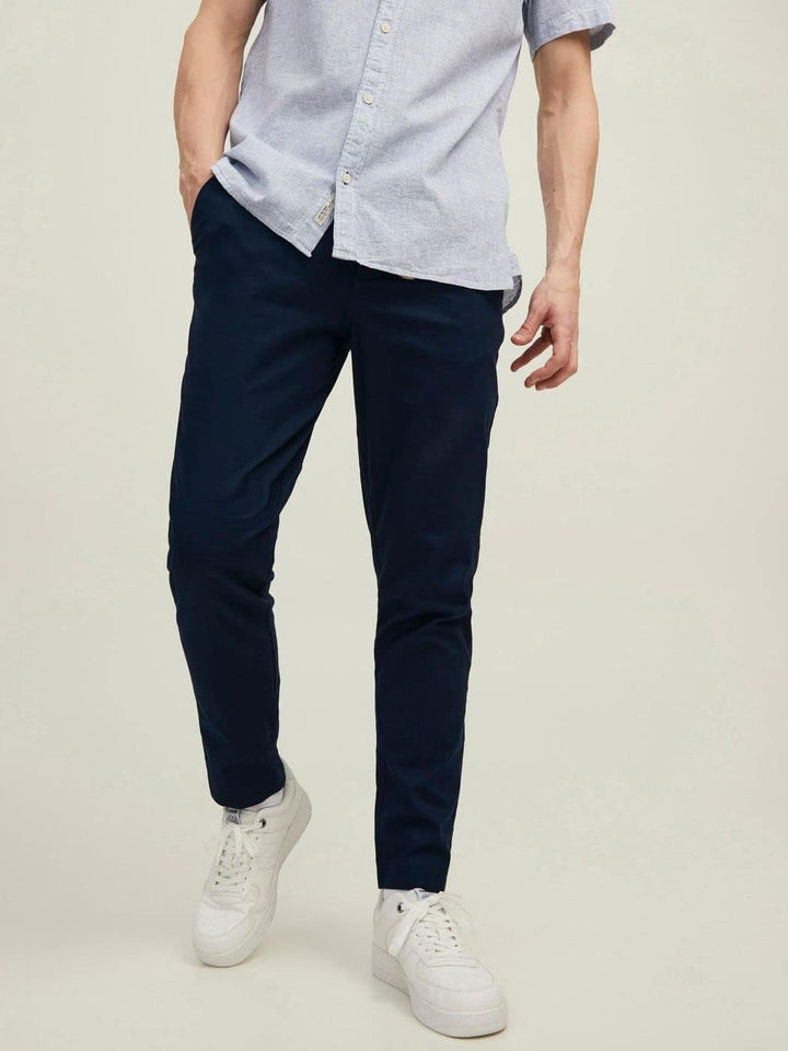 JACK & JONES Herren Jpstace Jjsky Linen AKM Navy Blazer Hose 28W / 32L Navy Blazer, 28W / 32L Navy B