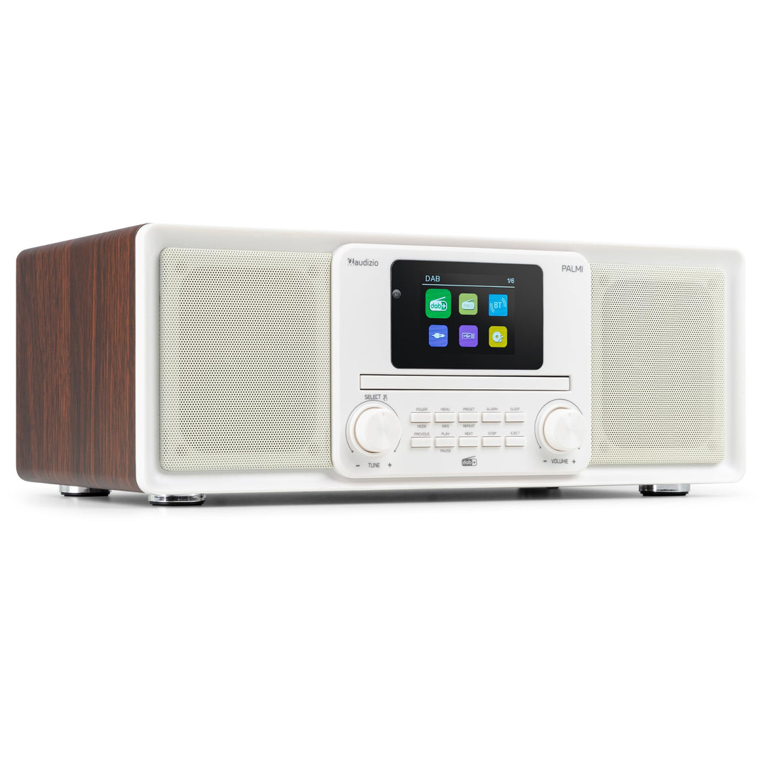 Audizio Palmi - DAB Radio mit CD Player - 60 Watt Stereoanlage mit Bluetooth 5.0, USB &amp; Equalizer, W