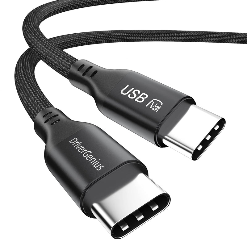 DriverGenius USB4.0 40Gbps USB-C zu C 8K/60Hz Video Konverter Adapter - PD3.1 240W Ladekabel, Kompat