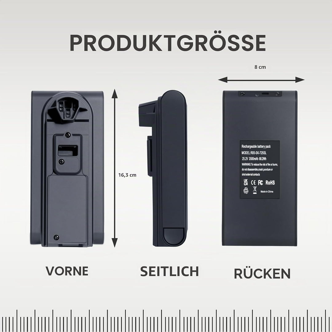 3,5 Ah 25,2 V Ersatz für Shark XBATR725SLEU Akku, Kompatibel mit IZ400UK IZ400UKT IZ400UKTSB IZ420UK