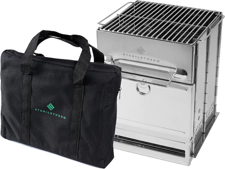 STABILOTHERM Edelstahl Holzkohle-Grill Camping Outddor faltbar | mobiler Grill Camping-Grill Outdoor