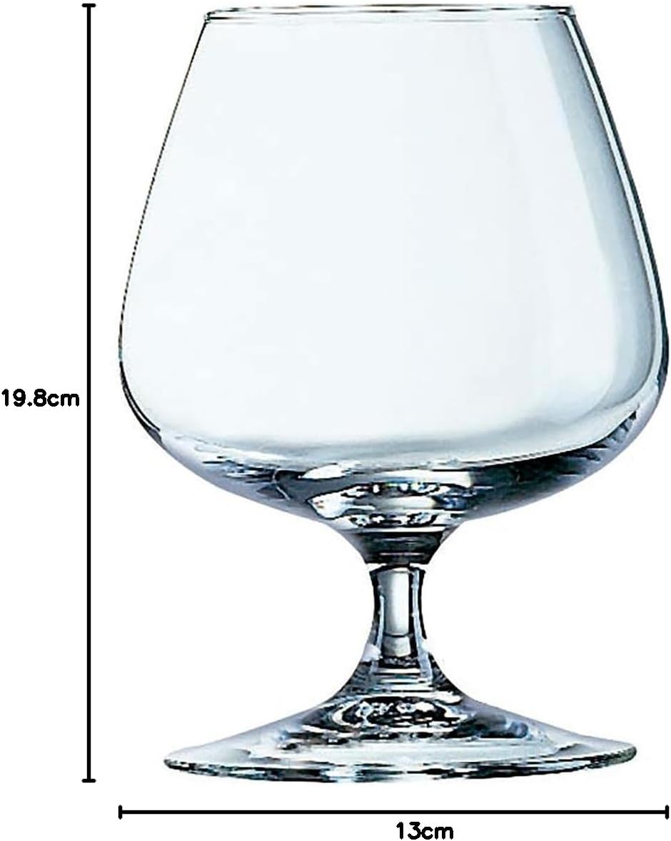 Arcoroc ARC 62664 Degustation Cognacschwenker, Cognacglas, 410ml, Glas, transparent, 6 Stück, 410ml