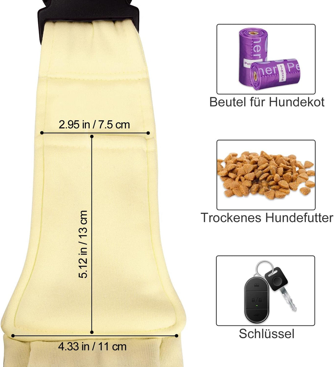 PetLoft Tragetuch Hund, Reversibel Kleine Hundetrage, Einstellbar Pet Tragetuch, Freisprecheinrichtu