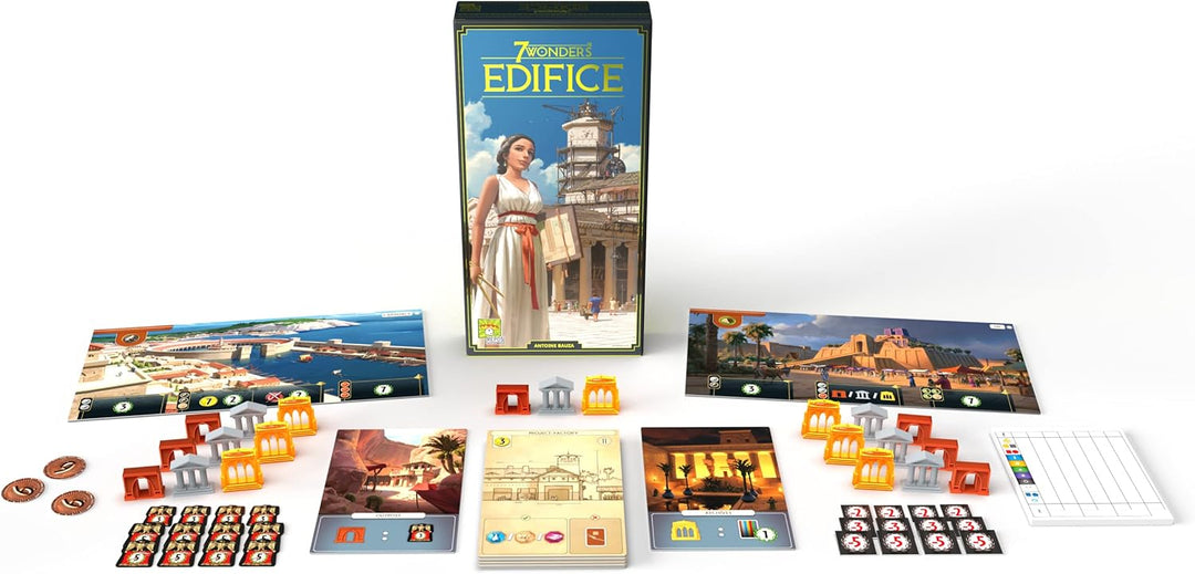 Asmodee | Repos Production | 7 Wonders – Edifice | Erweiterung | Kennerspiel | Strategiespiel | 3-7