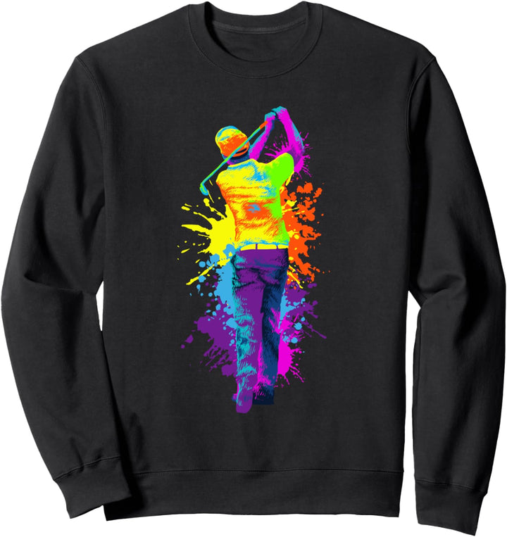 Splash Art Golfen Geschenk Lustiges Golfer Sweatshirt