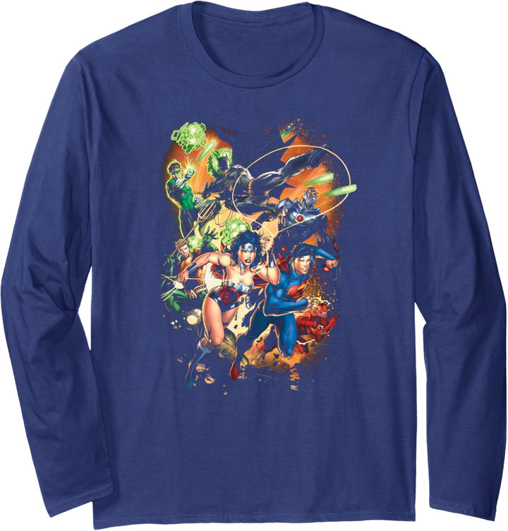 Justice League Battle Ready Langarmshirt