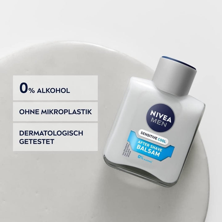 NIVEA MEN SENSITIVE COOL AFTER SHAVE BALSAM After Shave Balsam 100 ml (1er Pack), Senstive Cool Afte