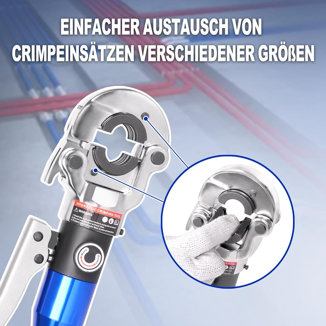 AMZCNC Presszange G Kontur Rohrpresszange 4 Backen 16-32 Verbundrohr | Installateur Werkzeug, G Kont