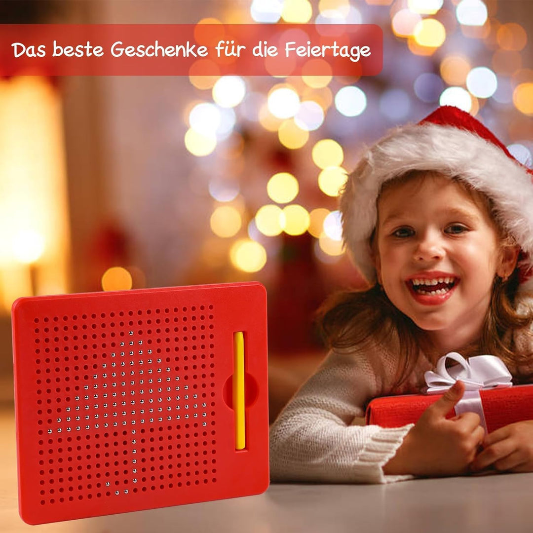 Magnetische Zeichentafel,2 Stück Zaubertafel,Pädagogisches Zeichentablett,Magnet Spiel mit Kugeln un
