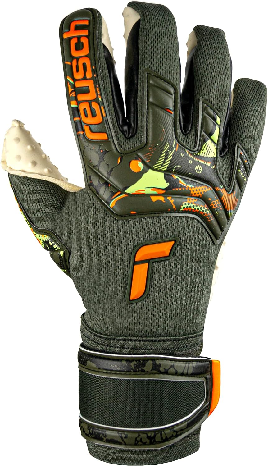 Reusch Attrakt Speedbump warthandschuhe 10 Desert Green / Shock Norng, 10 Desert Green / Shock Norng
