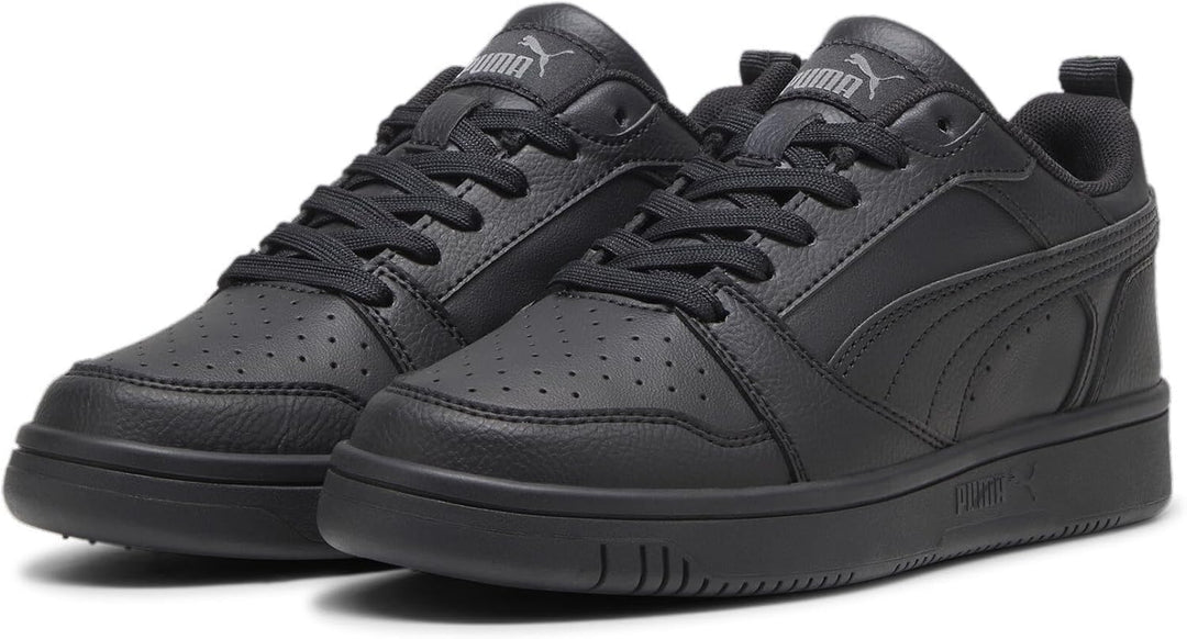 PUMA Unisex Kinder Rebound V6 Lo Jr Sneaker 37.5 EU Schwarz Grau Black Shadow Gray, 37.5 EU Schwarz