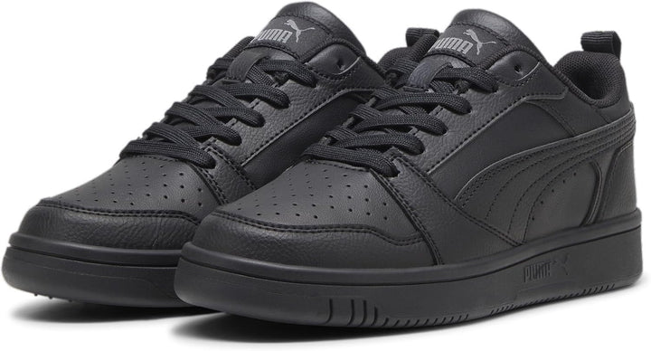 PUMA Unisex Kinder Rebound V6 Lo Jr Sneaker 37.5 EU Schwarz Grau Black Shadow Gray, 37.5 EU Schwarz