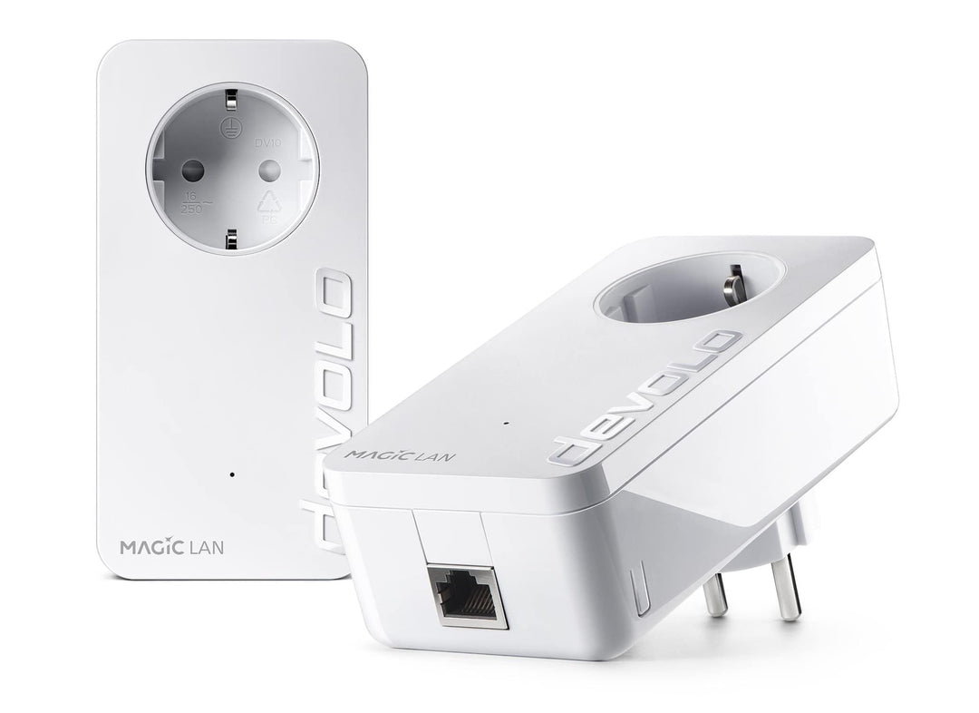 devolo 8413 Magic 2 LAN Starter Kit, LAN Powerline Adapter -bis 2.400 Mbit/s, ideal für Gaming & Hom