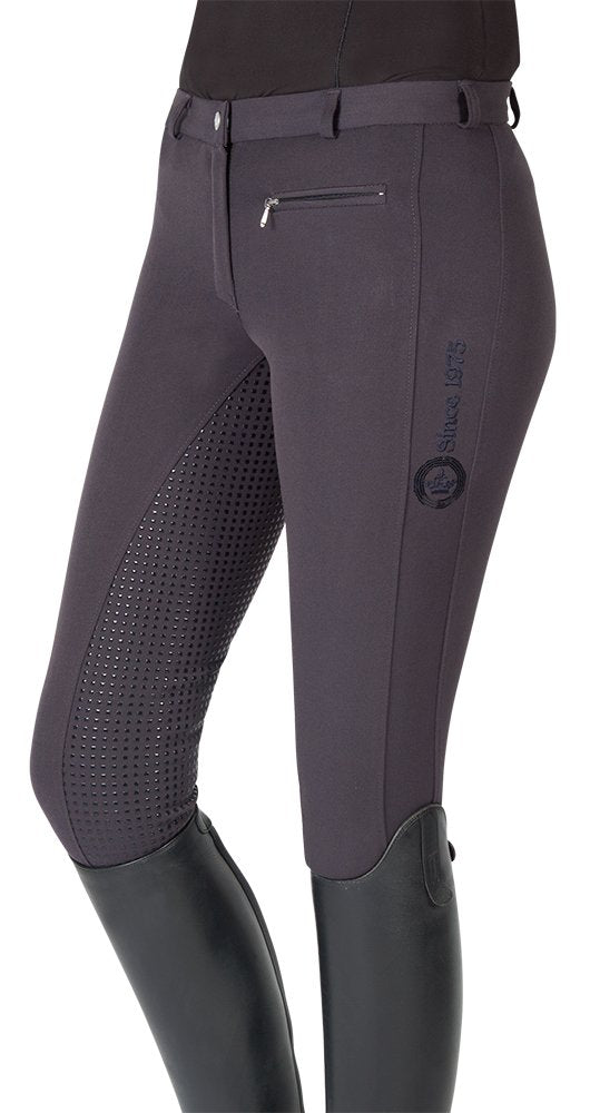 Pfiff 102235 Reithose Yasmin, Silikongrip Vollbesatz, Damenreithose, Damen 36–48 38 Anthrazit, 38 An