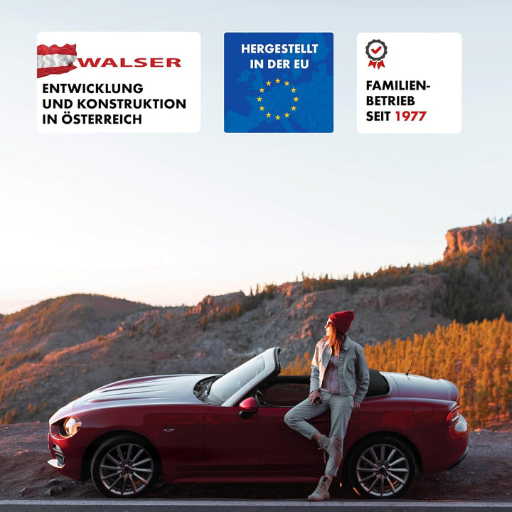 WALSER Premium Auto Teppiche für VW T5 04/2003-08/2015, VW T6 04/2015-08/2024, 3 Sitzer, 100% passge