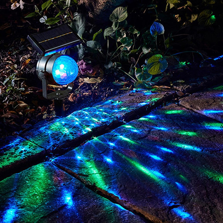 Solarbetriebenes, Wasserdichtes LED-Feenprojektorlicht mit Mehrfarbigen Rotierenden Lichtern für Wei
