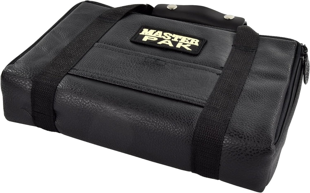 Karella Darttasche Master PAK,Lederoptik, schwarz, perfekte Aufbewahrung für bis 3 Set Darts und vie