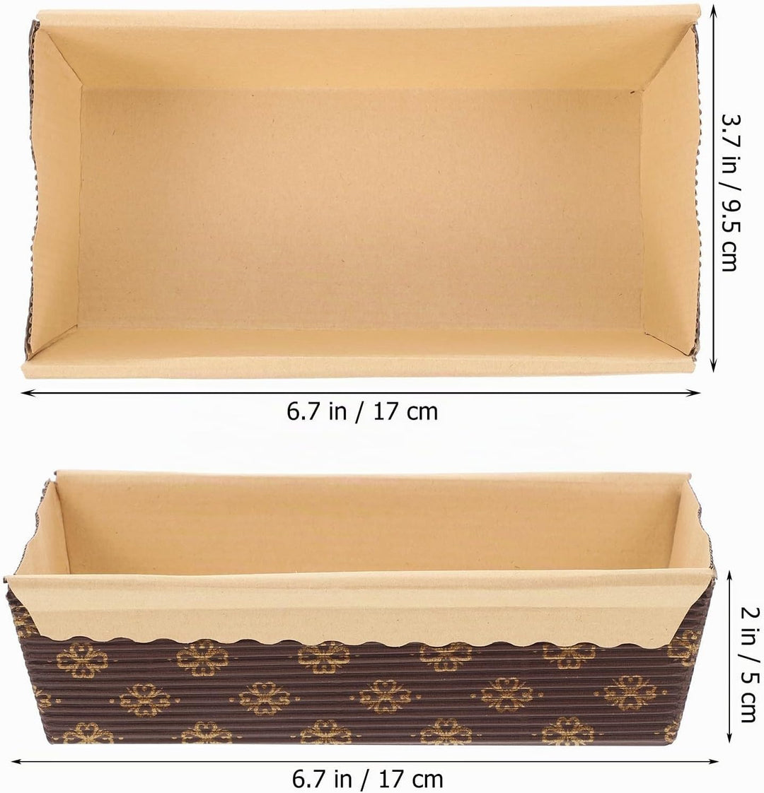 25 Stück Papier-kastenformen zum Backen von Mini-kastenformen, Ölbeständige Papier-kuchenhalter, Sta