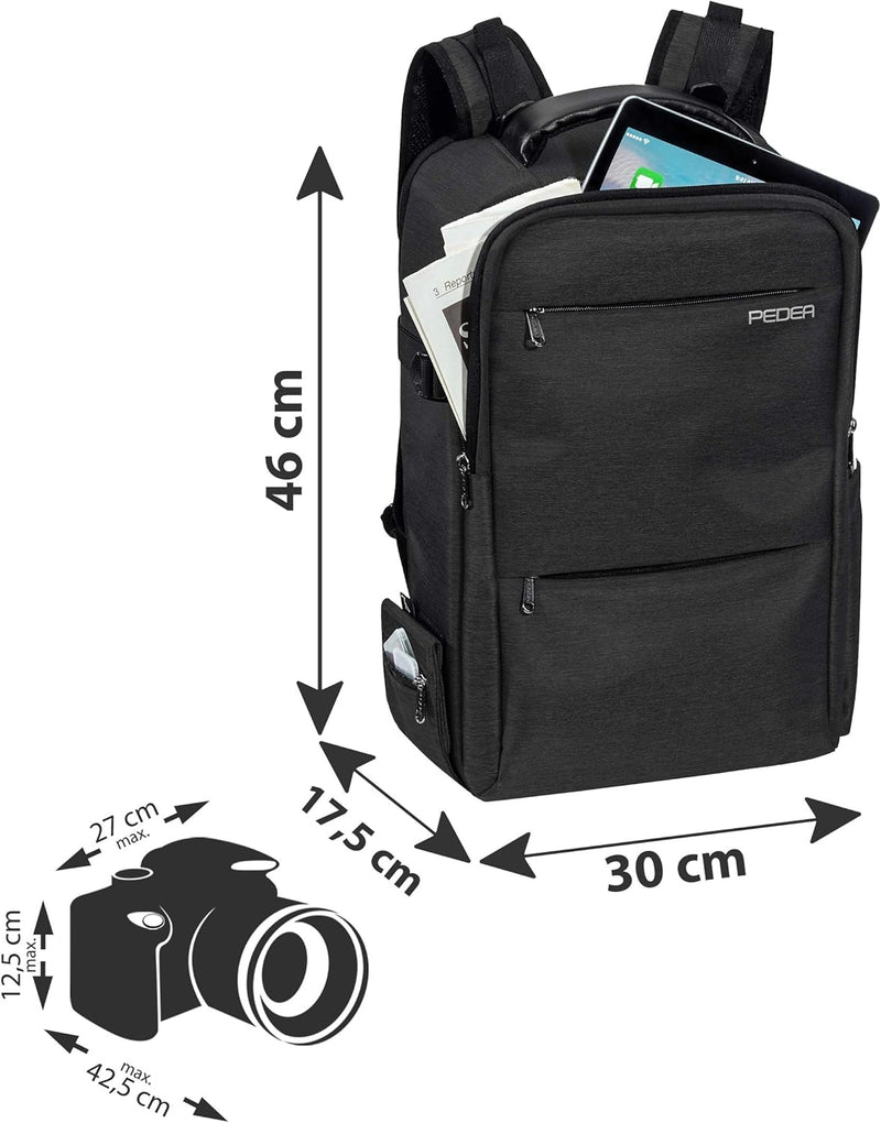 Pedea DSLR-Kamerarucksack *Noble* Fotorucksack für Spiegelreflexkameras mit wasserdichtem Regenschut