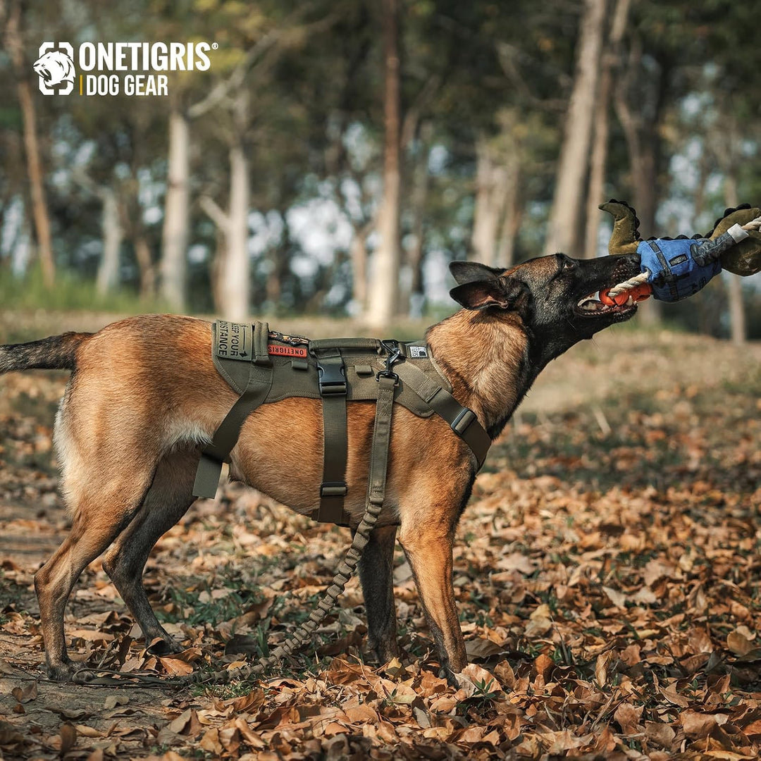 OneTigris Hundegeschirr, T-Bone Taktisches Geschirr mit 2 Griff Ausbruchsicher Einstellbar Brustgesc