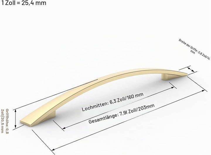 FURNIWARE 10 Stück Griffe, 160mm Lochabstand Möbelgriffe Schrankgriffe Küchengriffe Griffe Möbel Sch