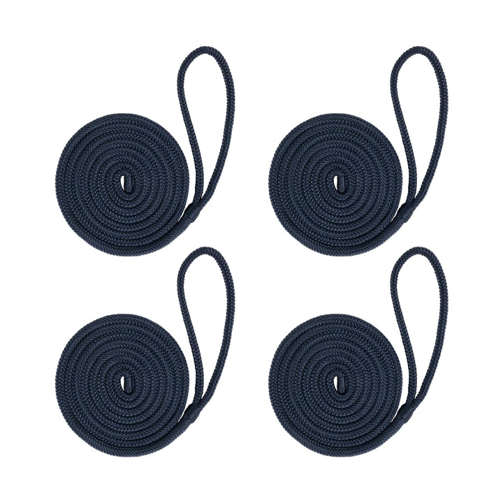 Mesle Fenderleine mit Auge 4er Set, Seil für Fender Boot, Festmacherleine, Seil am Bootsfender befes